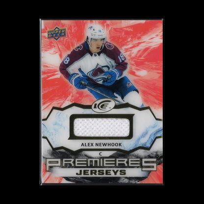 2021-22 UD Ice ALEX NEWHOOK #IPA-AN Premieres Jersey Rookie RC