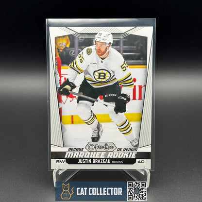 2024-25 O-Pee-Chee Hockey JUSTIN BRAZEAU #582 Marquee Rookie RC
