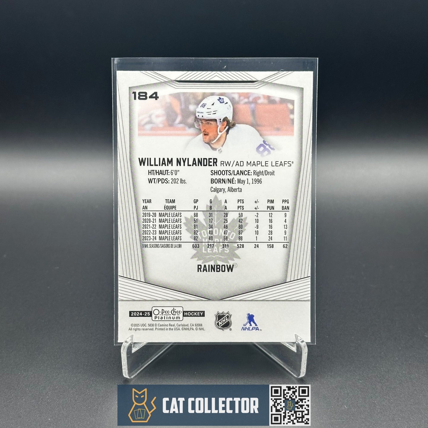 2024-25 O-Pee-Chee Platinum WILLIAM NYLANDER #184 Rainbow
