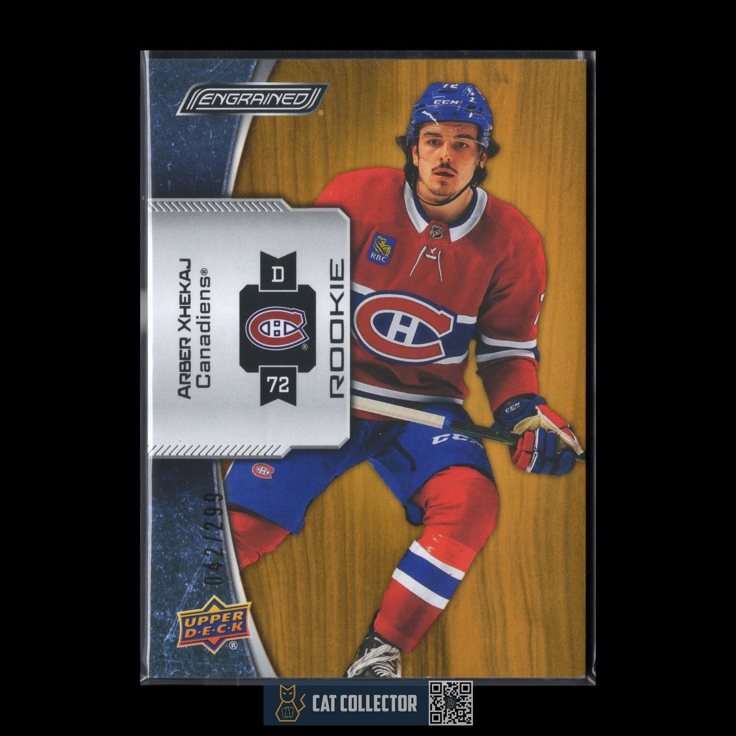 2022-23 UD Engrained ARBER XHEKAJ #181 Oak Rookie RC /299 Montreal Canadiens