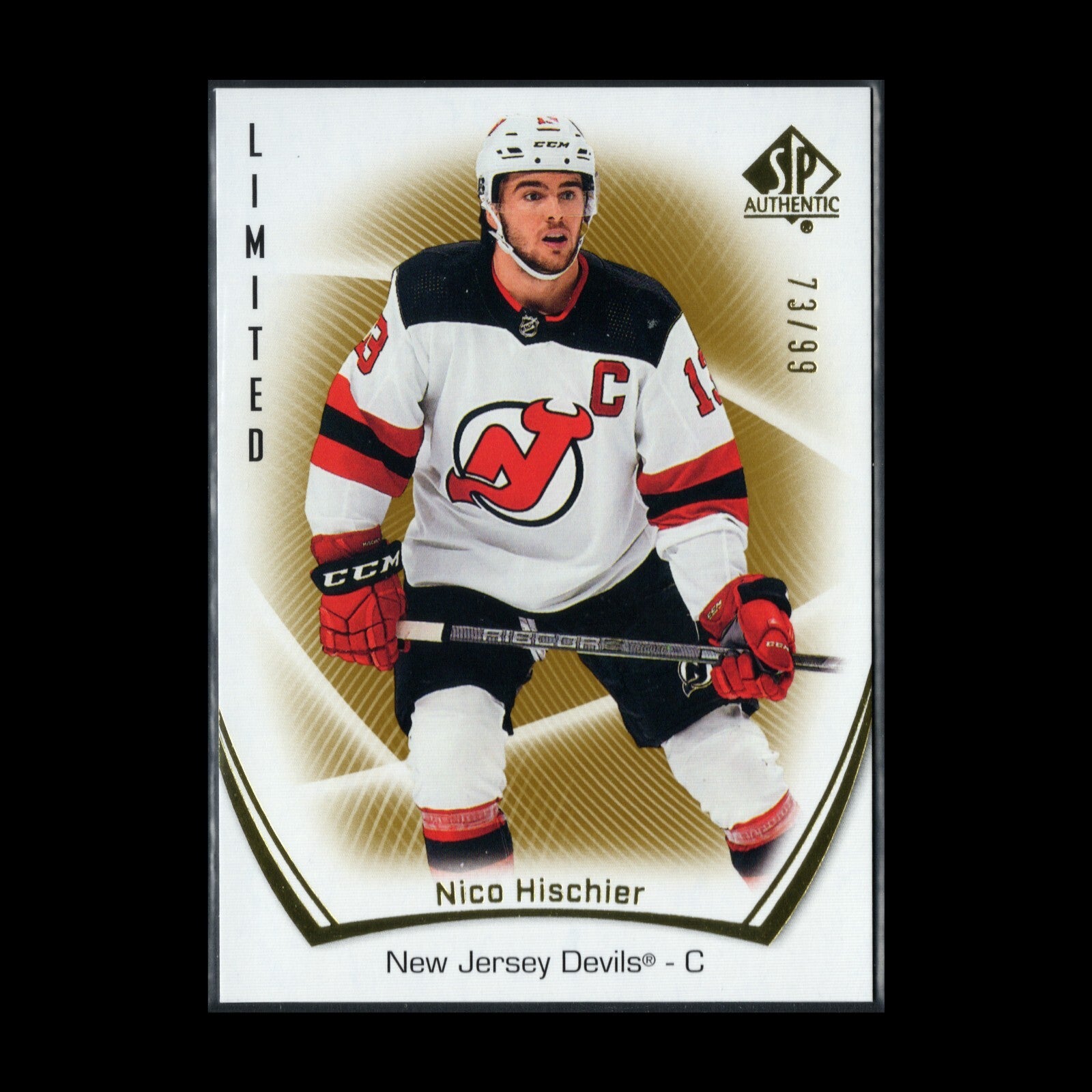 2021-22 UD SP Authentic NICO HISCHIER #39 Limited Gold /99 - New Jersey Devils