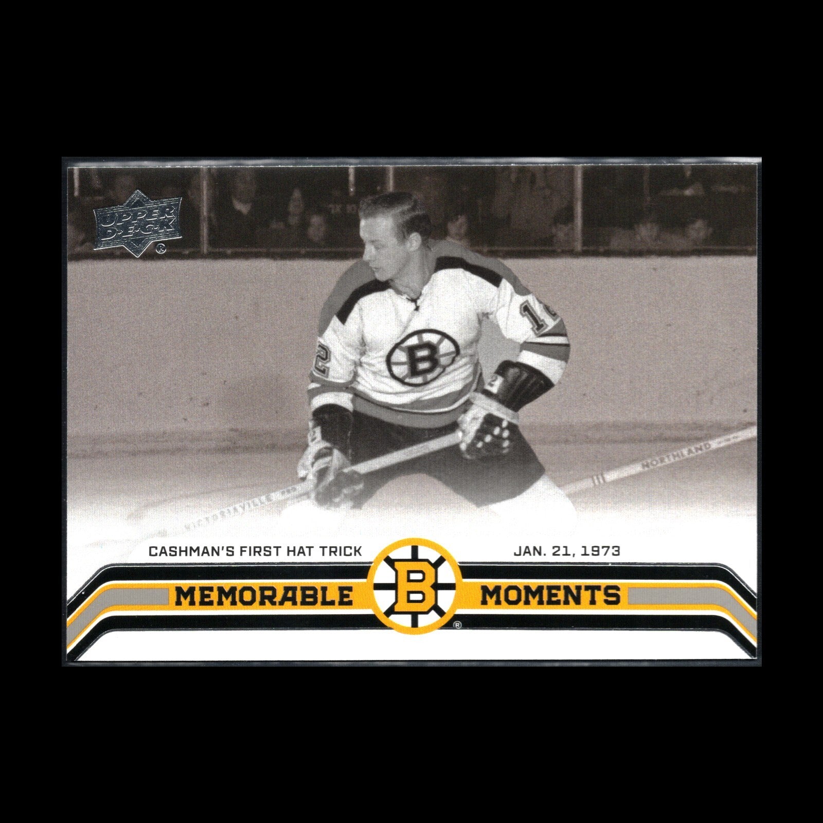 2023-24 UD Boston Bruins Centennial CASHMAN'S FIRST HAT TRICK #143