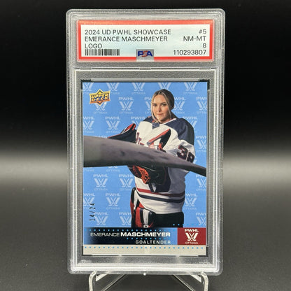 2024 UD PWHL Showcase EMERANCE MASCHMEYER #5 Logo parallel 14/24 Exclusive!