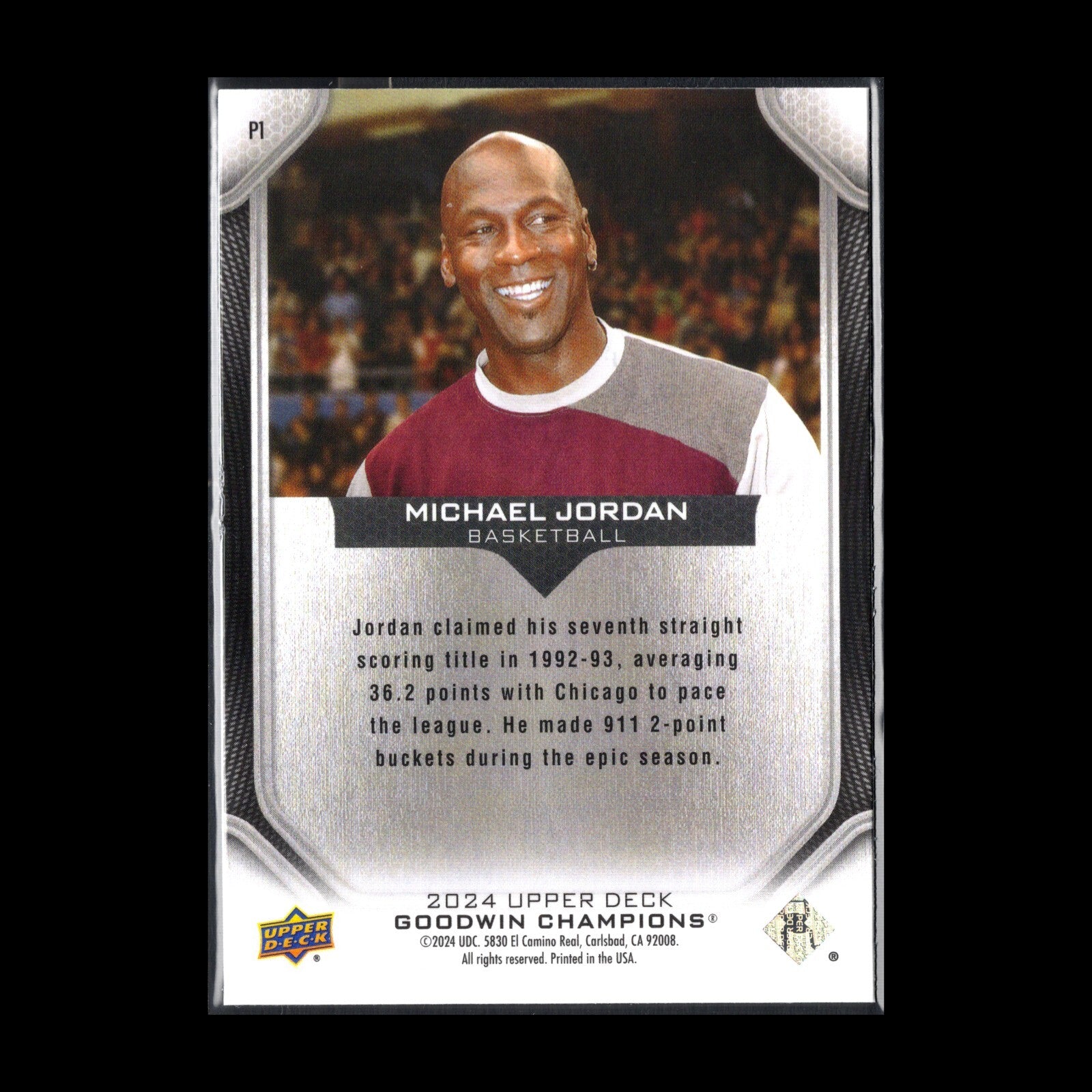 2024 Upper Deck Goodwin Champions MICHAEL JORDAN #P1 Platinum