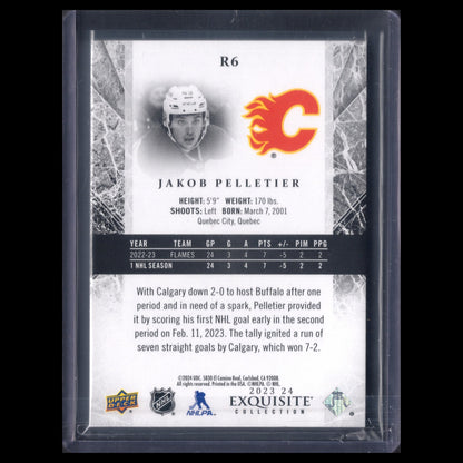 2023-24 UD Exquisite Collection JAKOB PELLETIER #R6 Rookie 163/499