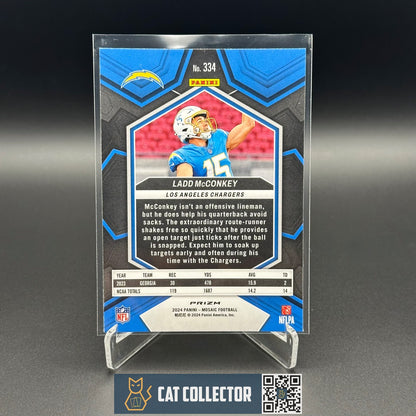 2024 Panini Mosaic LADD McCONKEY #334 Rookie RC Reactive blue Prizm