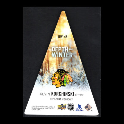 2023-24 UD Ice KEVIN KORCHINSKI #DW-45 Depth of Winter Rookie RC