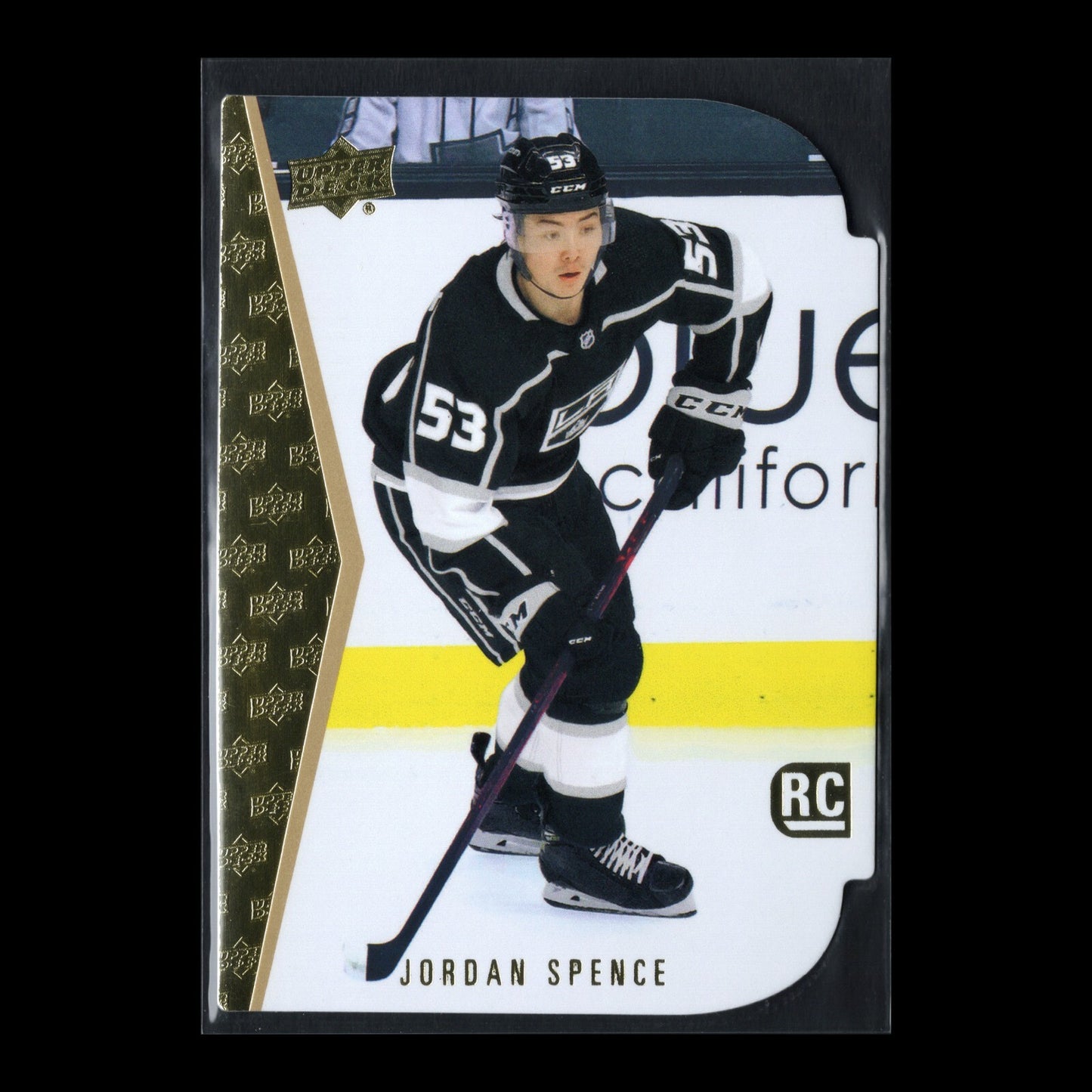 2022-23 UD Series 1 JORDAN SPENCE #RDT-8 Rookie RC Gold Die-cut - LA Kings