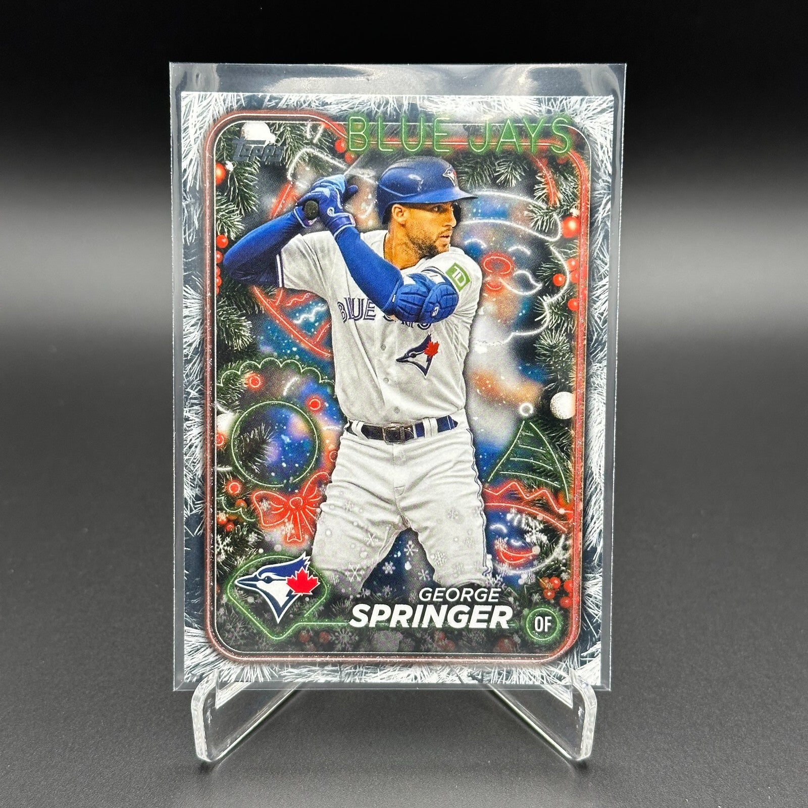 2024 Topps Holiday GEORGE SPRINGER #H124 Holiday Tree - Toronto Blue Jays