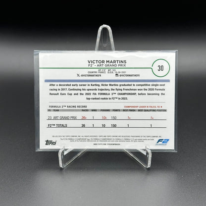 2024 Topps Chrome F1 VICTOR MARTINS #30 F2 Futurs Stars Orange Refractor /25