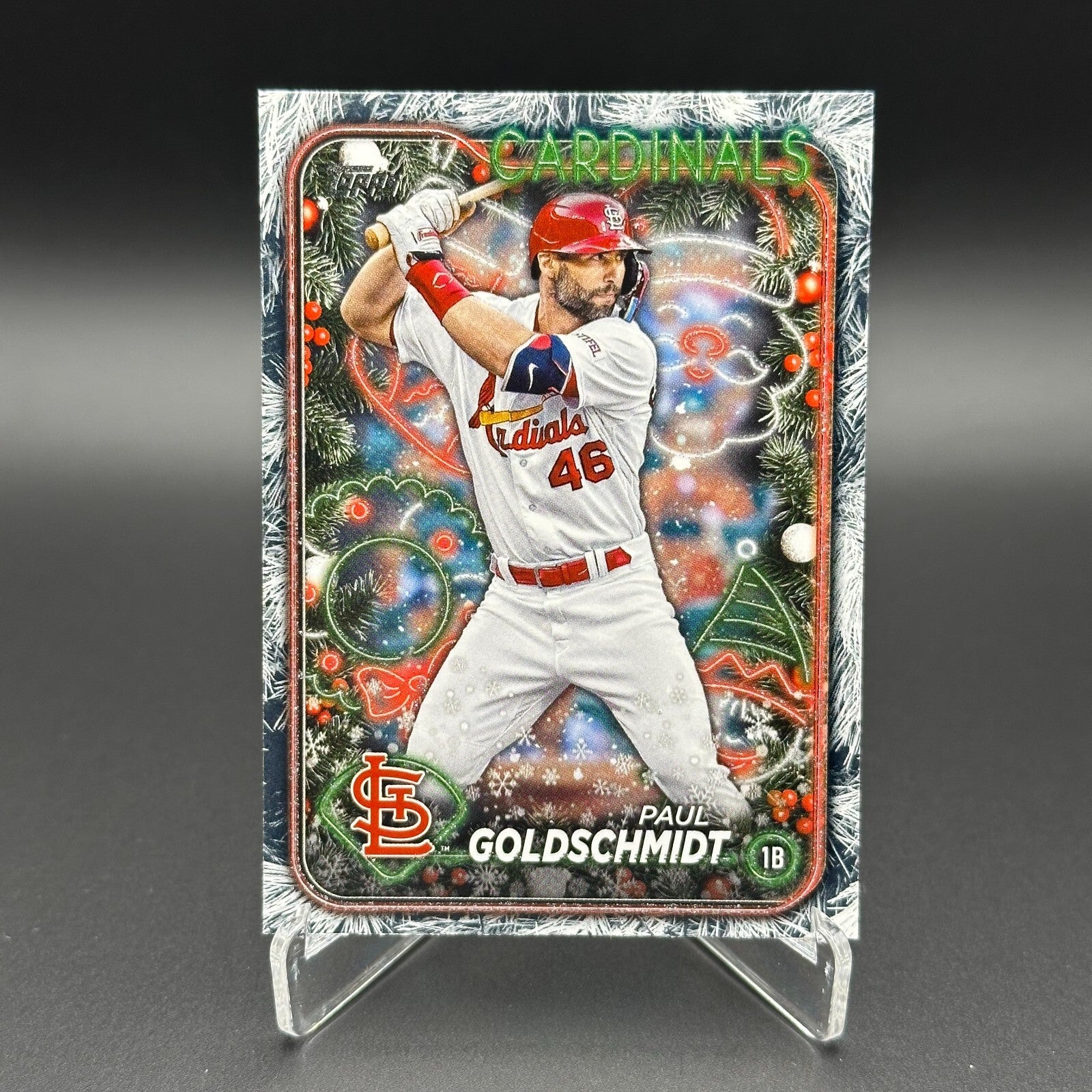 2024 Topps Holiday PAUL GOLDSCHMIDT #H183 Holiday Tree - St. Louis Cardinals