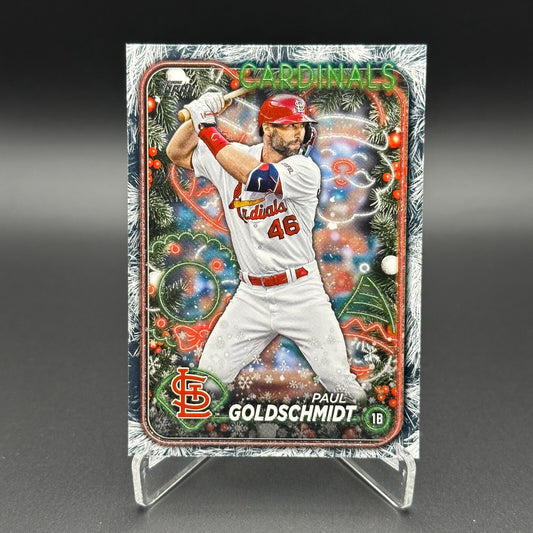 2024 Topps Holiday PAUL GOLDSCHMIDT #H183 Holiday Tree - St. Louis Cardinals