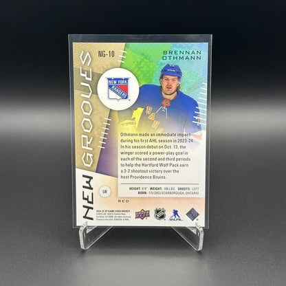 2024-25 UD SP Game Used BRENNAN OTHMANN #NG-10 New Grooves Red RC - NY Rangers