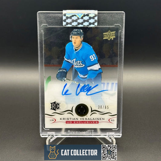 2018-19 Clear Cut KRISTIAN VESALAINEN #CCR-KV UD Exclusivec Rookie RC /65 AUTO