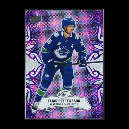 2024-25 UD Ice ELIAS PETTERSON #20 Purple parallel - Vancouver Canucks