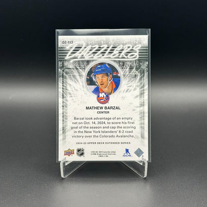 2024-25 UD Extended series MATHEW BARZAL #DZ-113 Dazzlers Green - NY Islanders