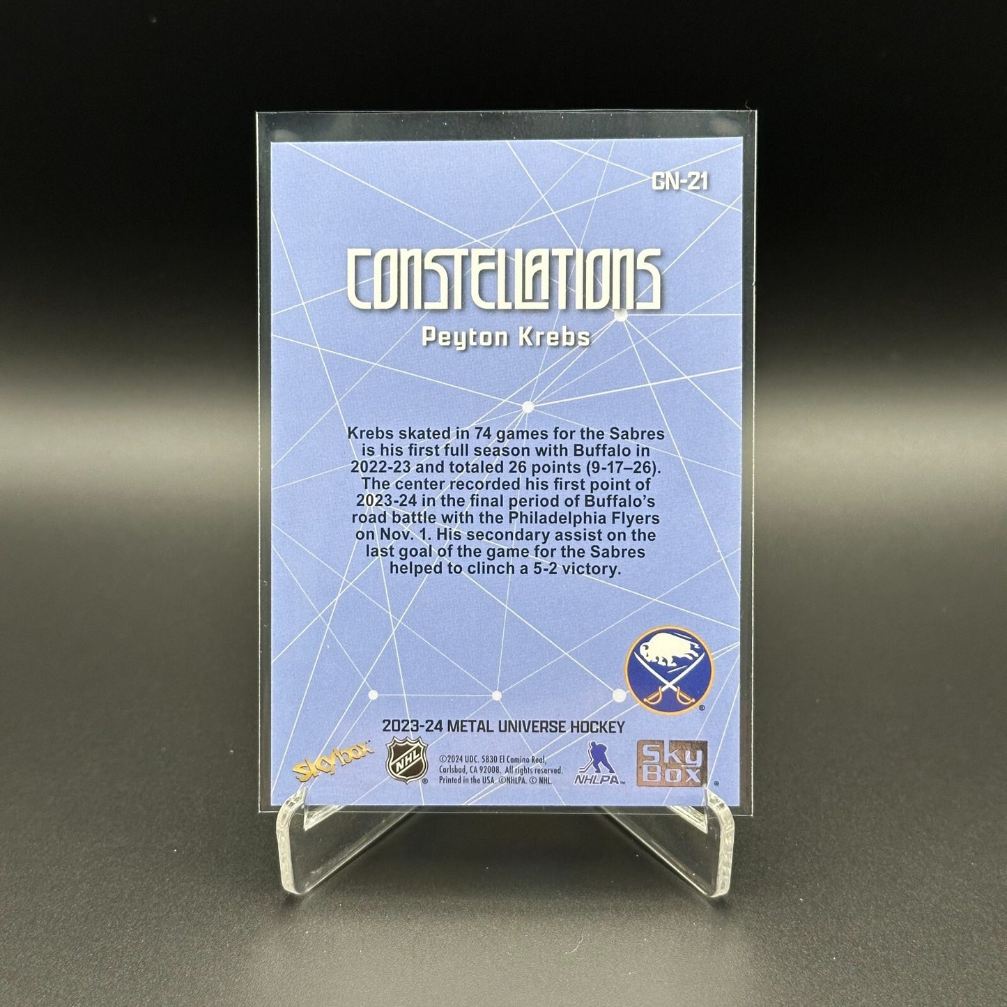 2023-24 SkyBox Metal Universe PEYTON KREBS #CN-21 Constellations