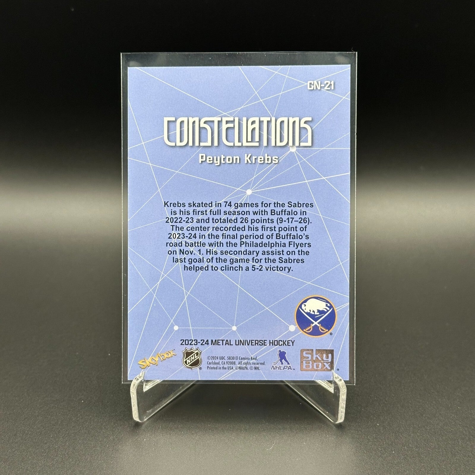 2023-24 SkyBox Metal Universe PEYTON KREBS #CN-21 Constellations