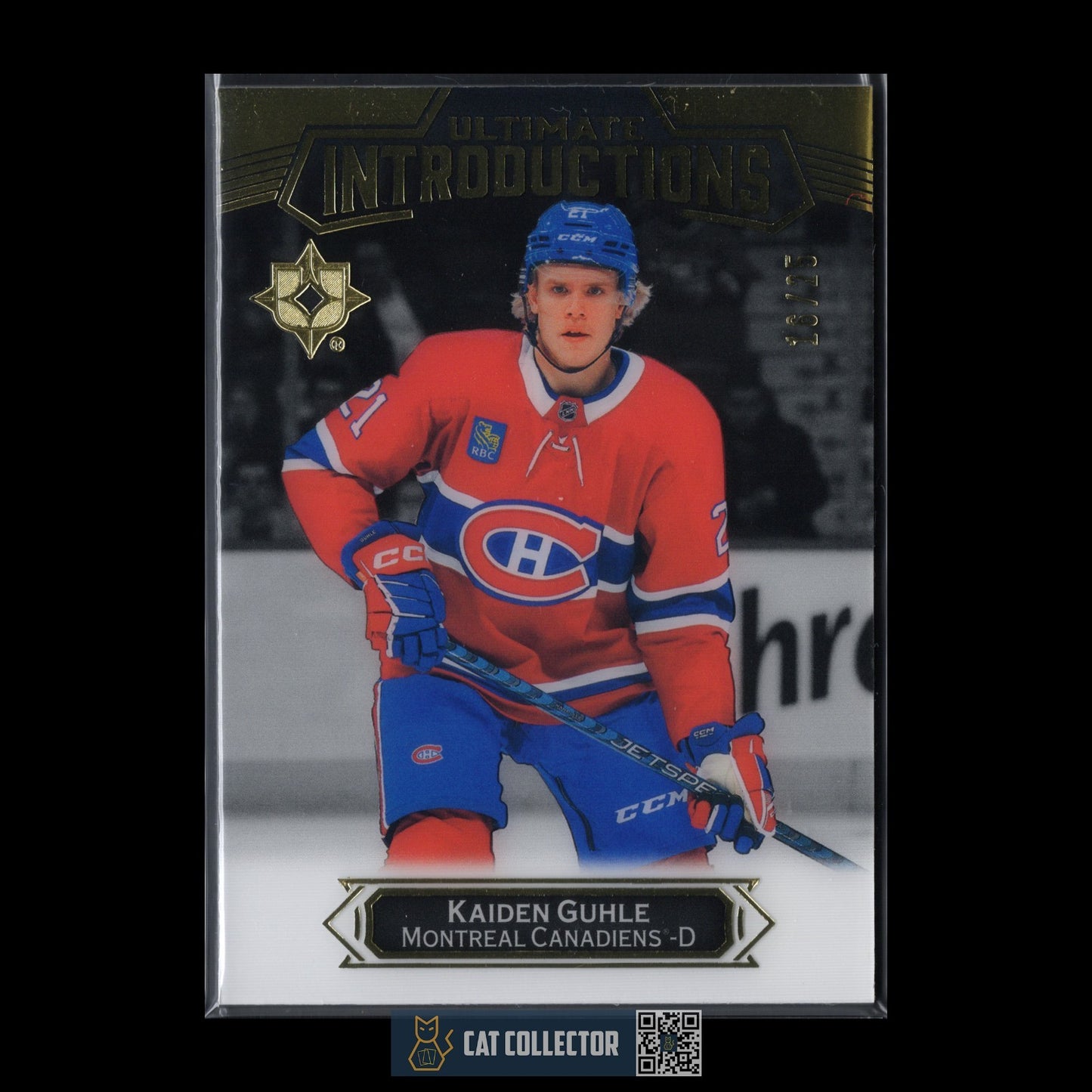 2022-23 UD Ultimate Collection KAIDEN GUHLE #UI-83 Introductions Black RC /25