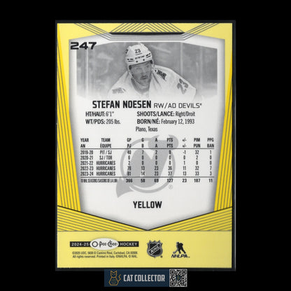 2024-25 O-Pee-Chee STEFAN NOESEN #247 Yellow border - Carolina Hurricanes