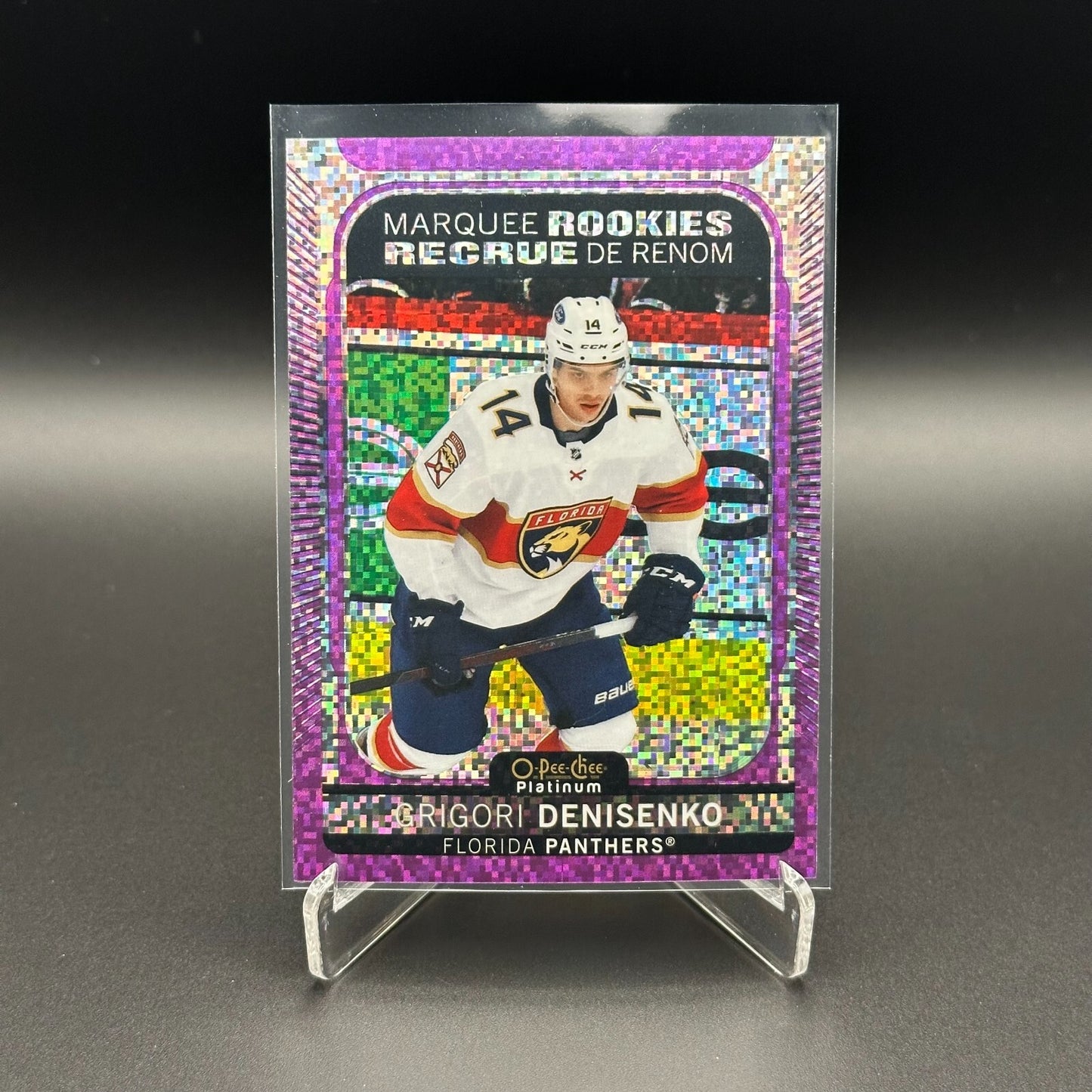 2021-22 OPC Platinum GRIGORI DENISENKO #208 Marquee Rookies Violet Pixels /299