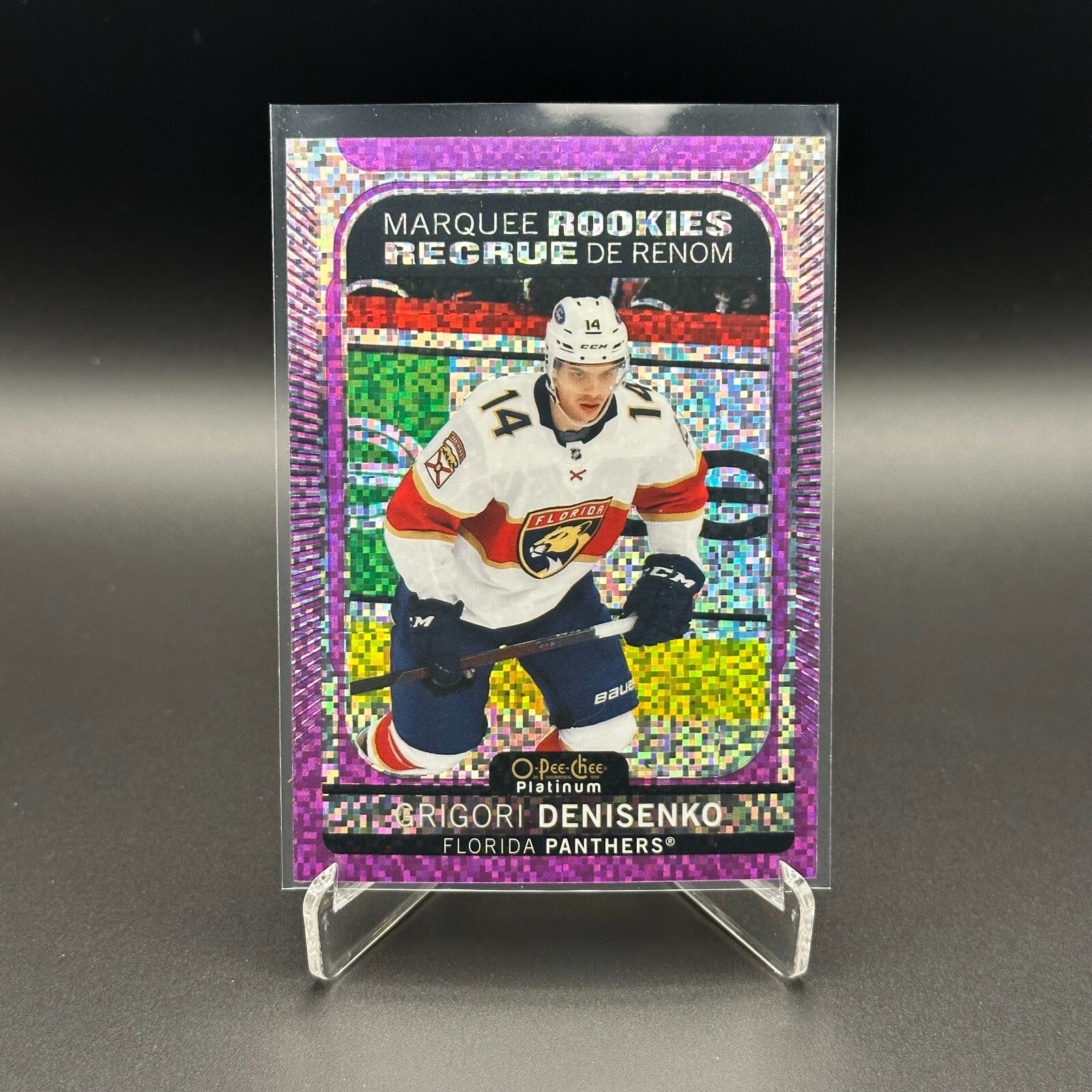 2021-22 OPC Platinum GRIGORI DENISENKO #208 Marquee Rookies Violet Pixels /299