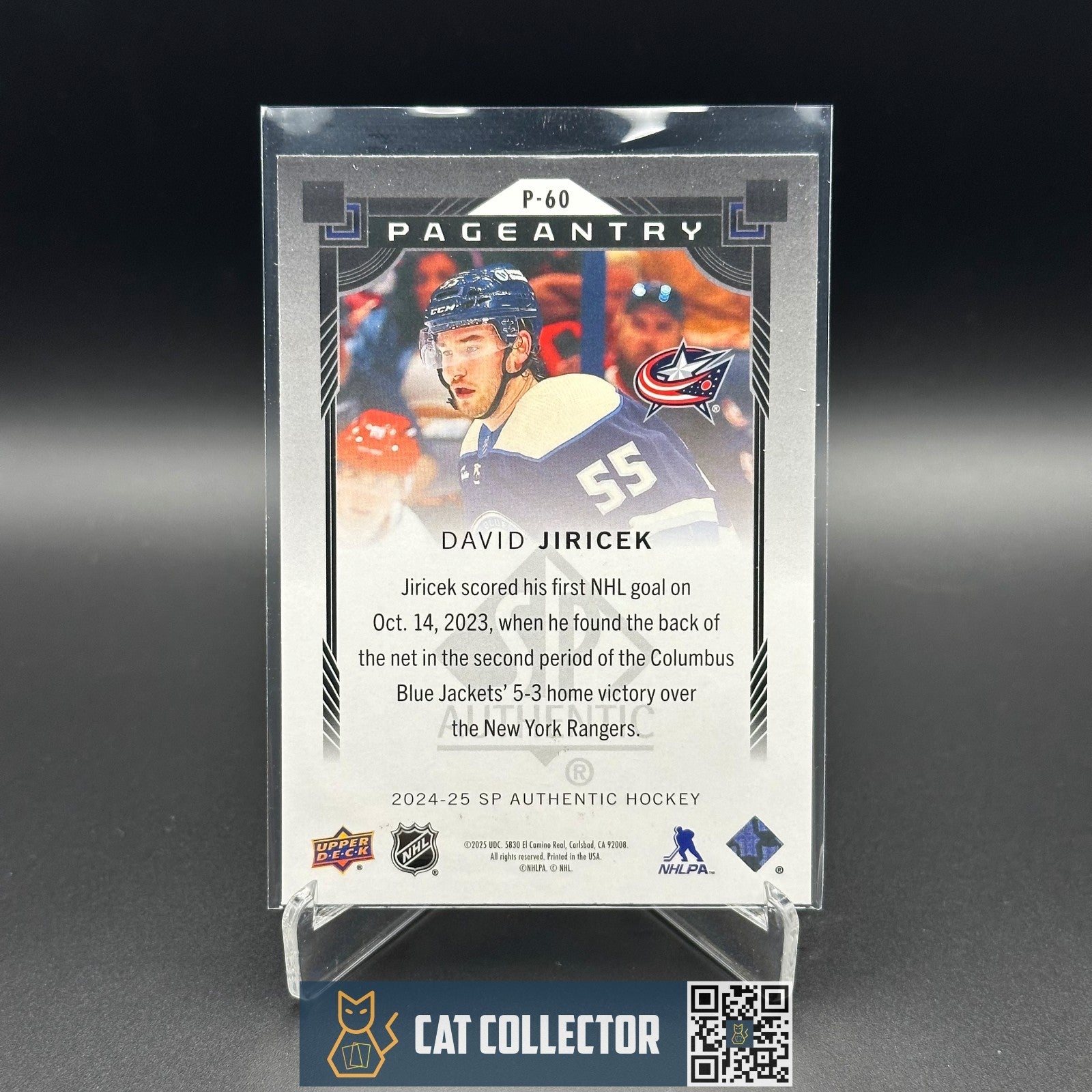 2024-25 UD SP Authentic DAVID JIRICEK #P-60 Pageantry