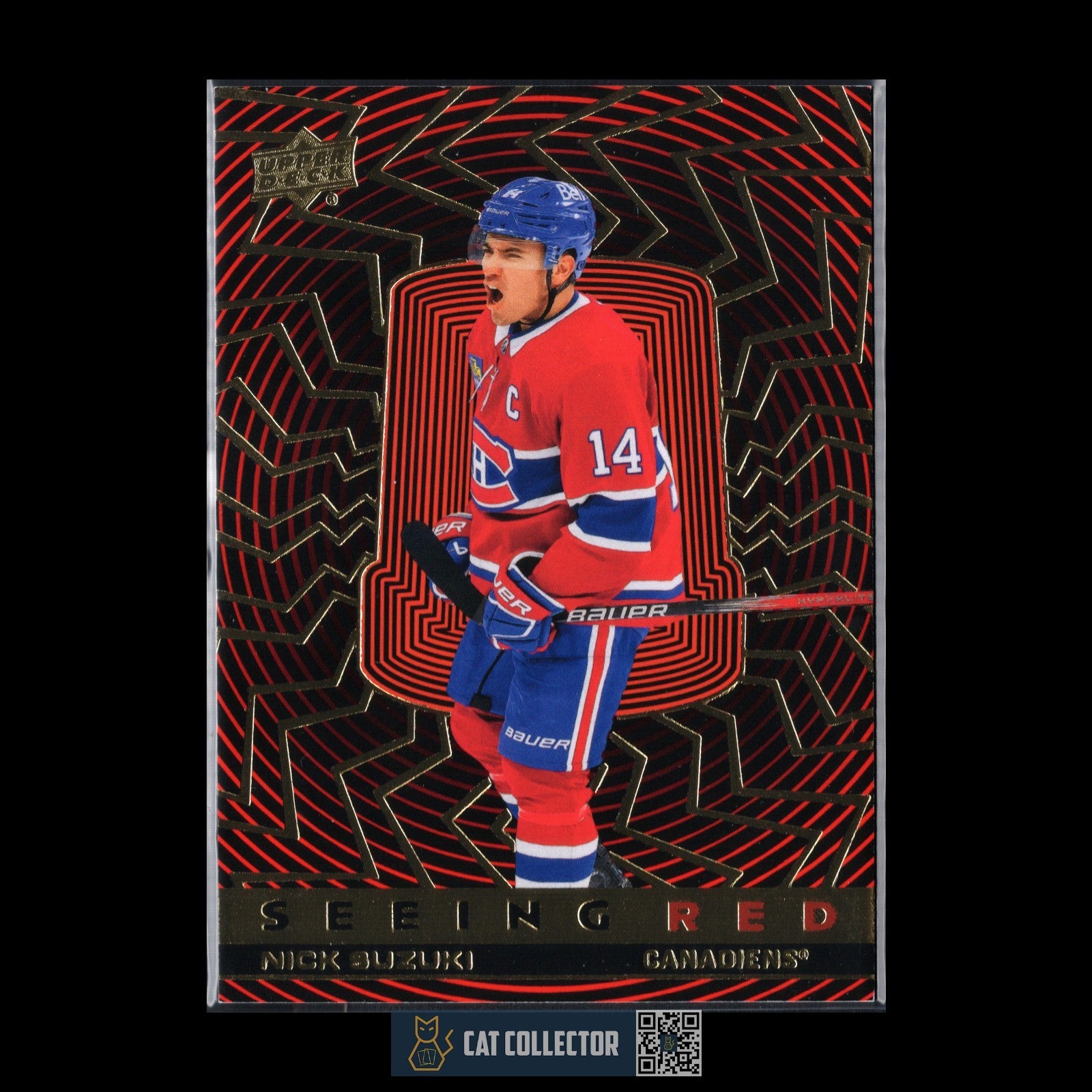 2023-24 UD Extended series NICK SUZUKI #SR-25 Seeing Red Gold foil