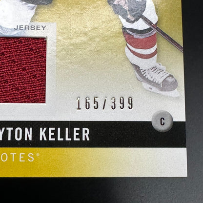2017-18 UD SP Game Used CLAYTON KELLER #100 Authentic Rookies Jersey RC /399