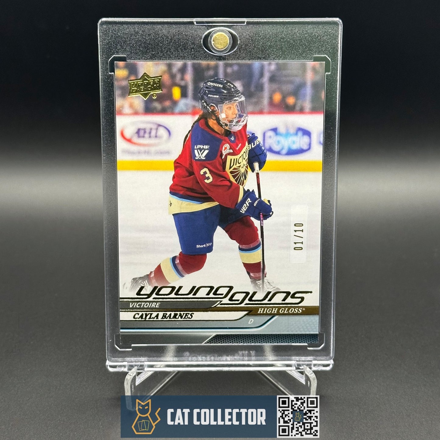 2024-25 UD PWHL CAYLA BARNES #70 Young guns High Gloss 1/10 Rookie RC