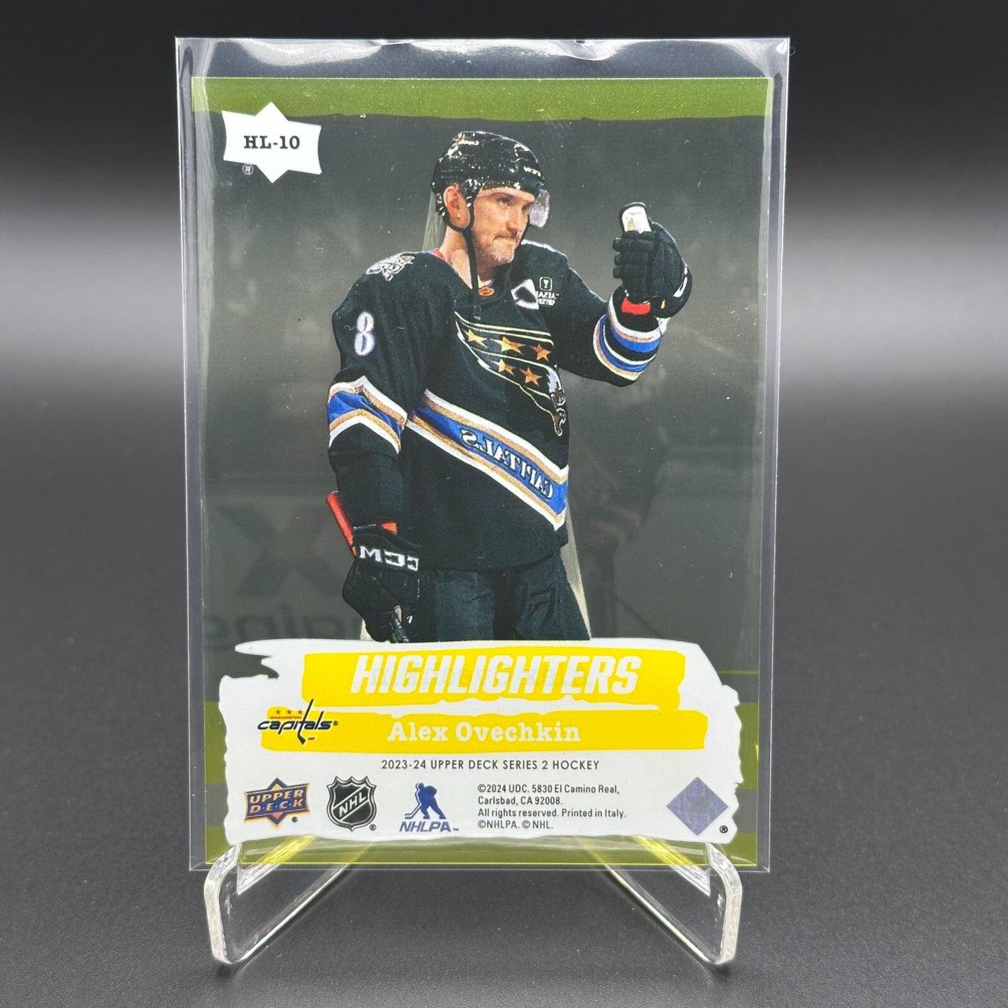 2023-24 UD Series 2 ALEXANDER OVECHKIN #HL-10 Highlighters Yellow