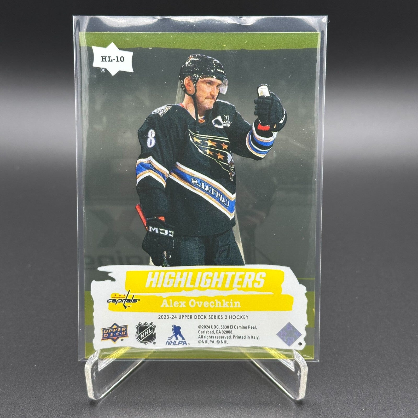 2023-24 UD Series 2 ALEXANDER OVECHKIN #HL-10 Highlighters Yellow