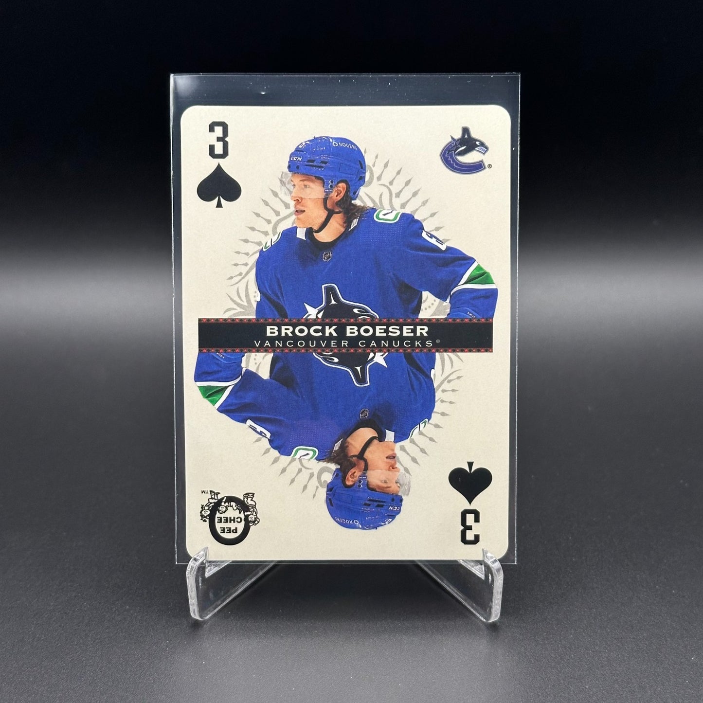 2021-22 O-Pee-Chee BROCK BOESER #3-SPADES Playing Cards - Vancouver Canucks