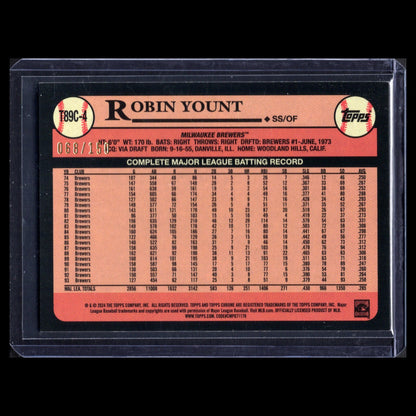 2024 Topps Chrome Series 1 ROBIN YOUNT #T89C-4 Blue Refractor 68/150