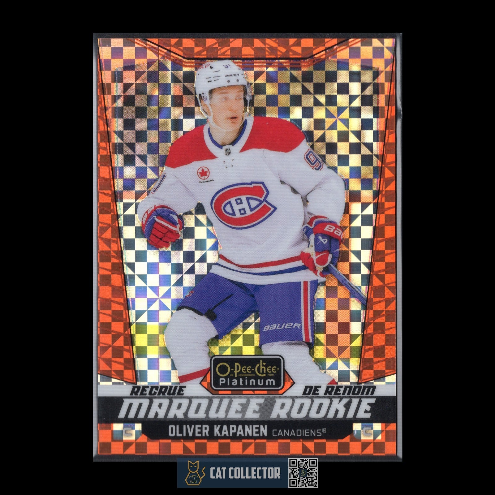 2024-25 OPC Platinum OLIVER KAPANEN #280 Marquee Rookie Orange Checkers RC /25