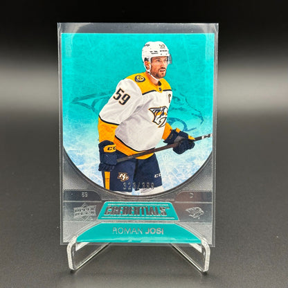2021-22 UD Credentials ROMAN JOSI #36 Teal parallel 323/399 Nashville Predators