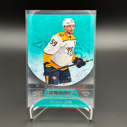 2021-22 UD Credentials ROMAN JOSI #36 Teal parallel 323/399 Nashville Predators