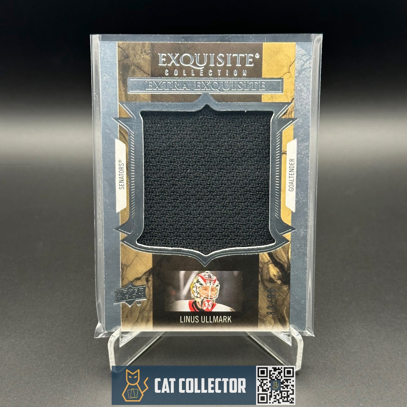 2025-26 UD Exquisite Collection LINUS ULLMARK #ECE-LU Extra Exquisite /99 Jersey