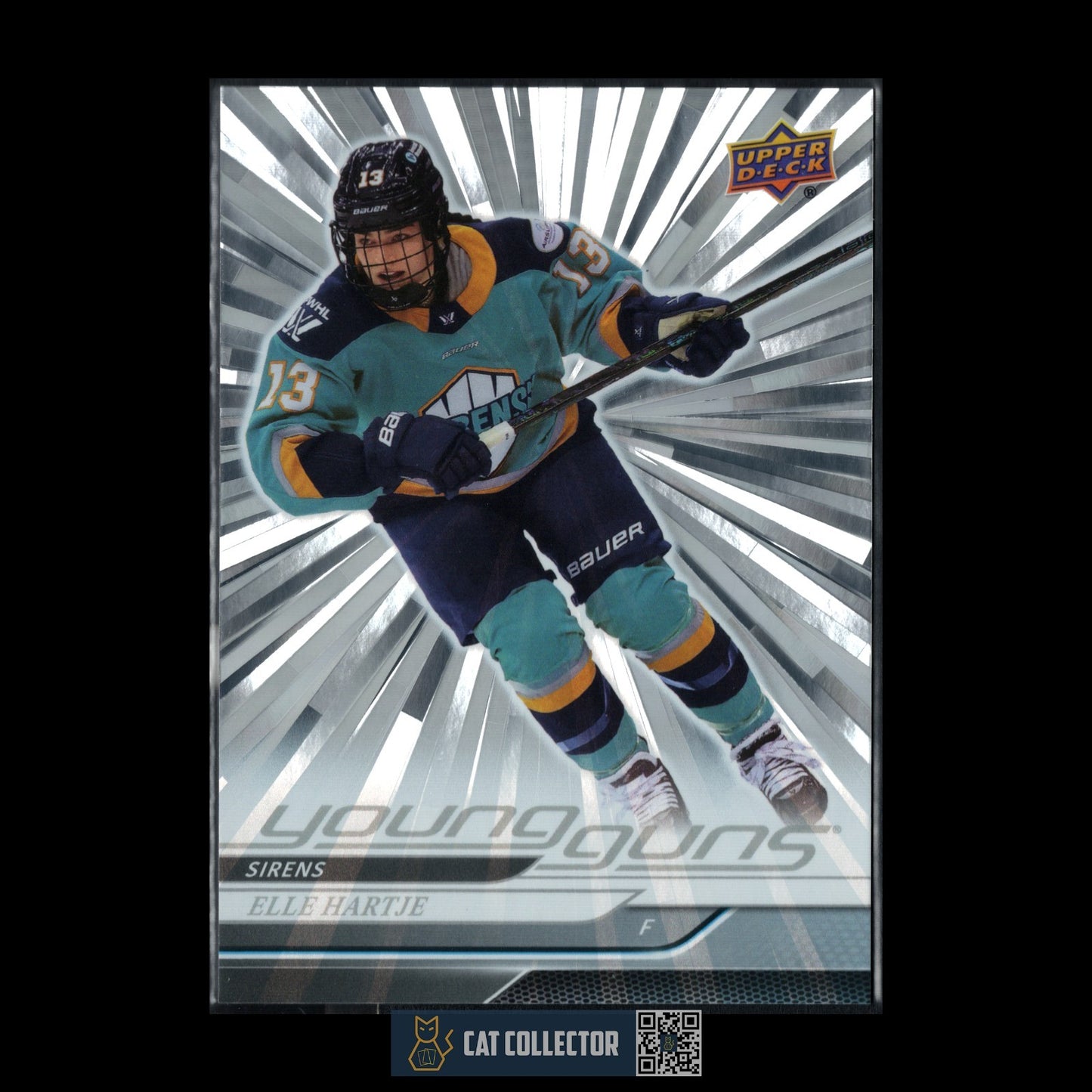 2024-25 UD PWHL ELLE HARTJE #67 Young Guns Outburst Rookie - New York Sirens