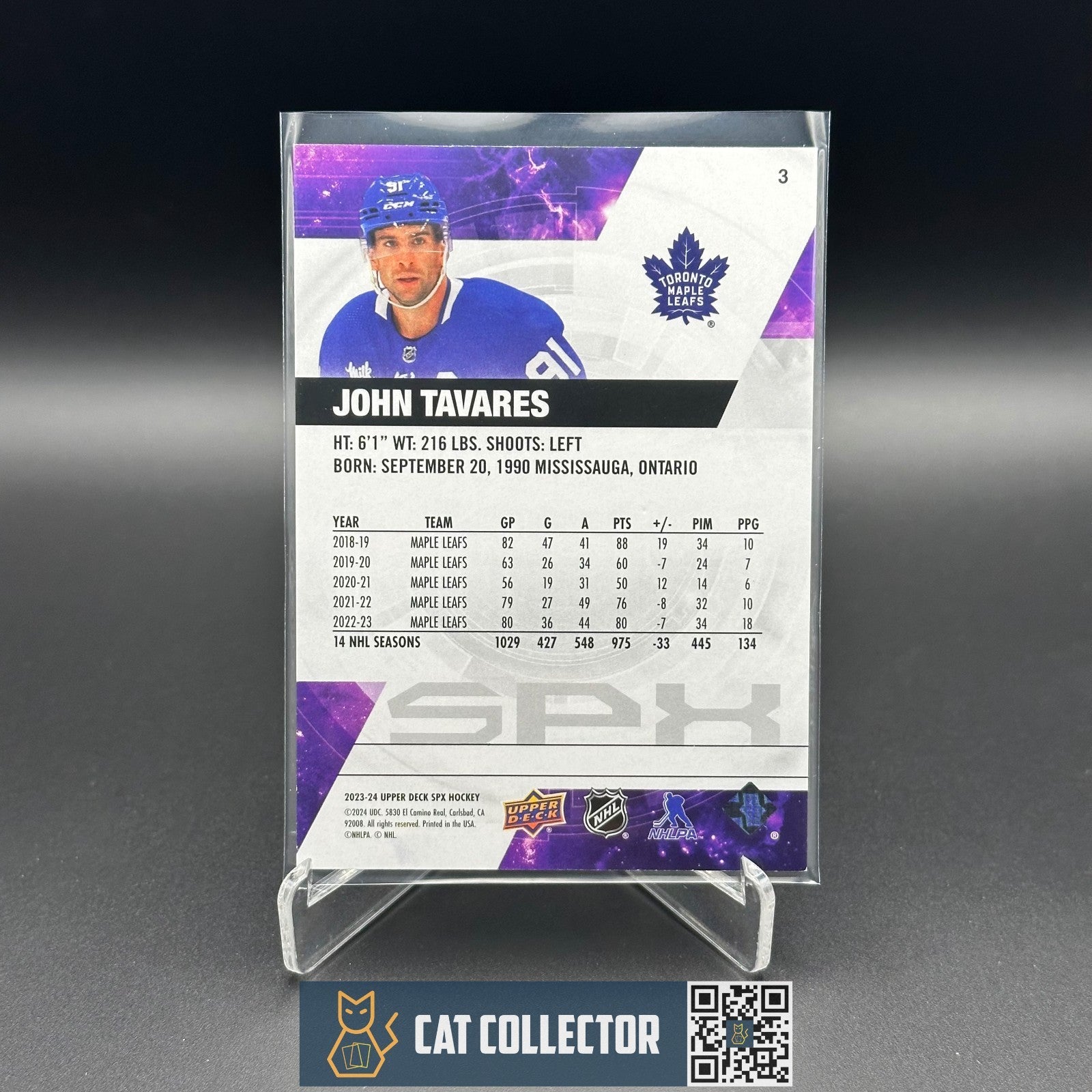 2023-24 UD SPx JOHN TAVARES #3 /299 Toronto Maple Leafs