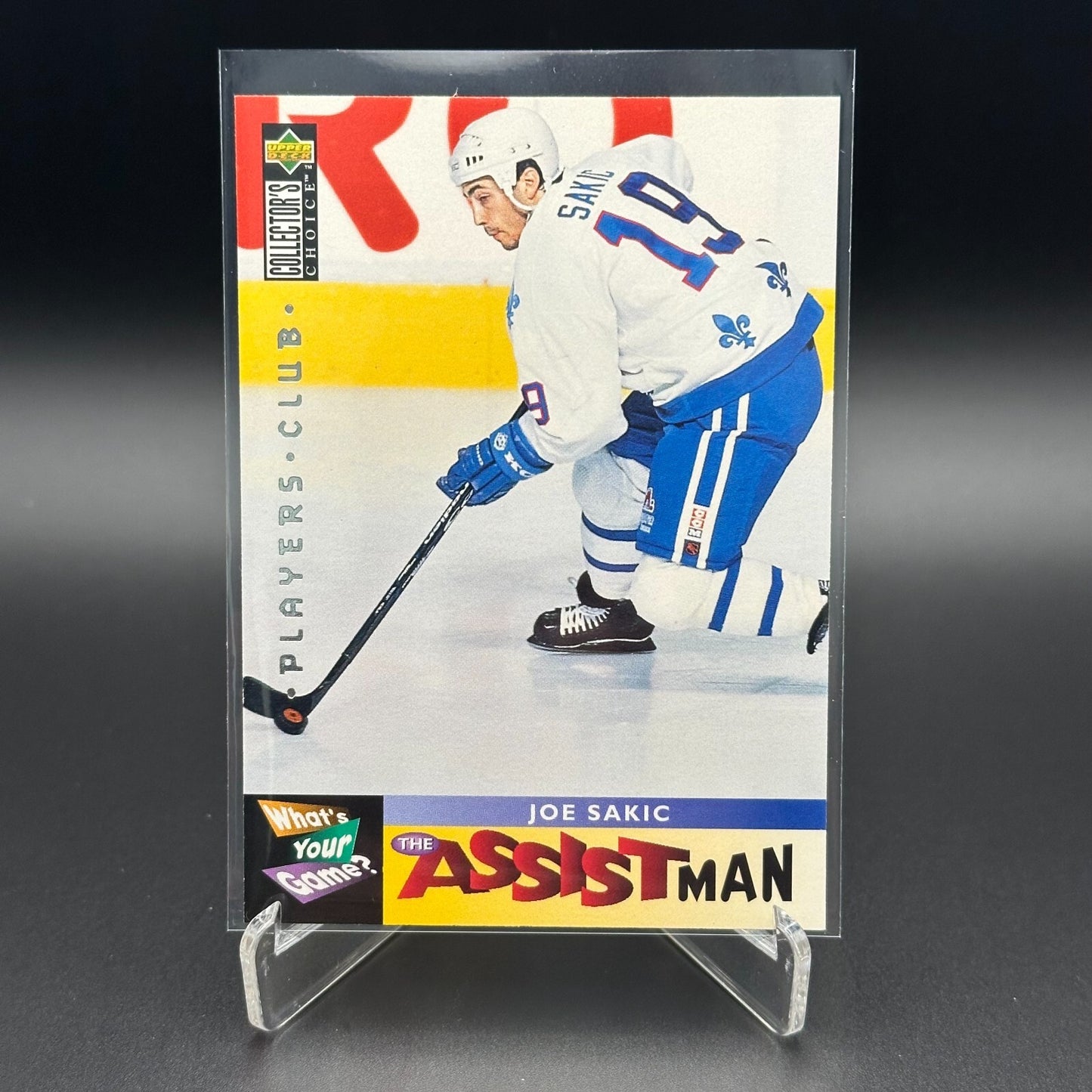 1995-96 UD Collector's Choice JOE SAKIC #362 Players Club - Quebec Nordiques