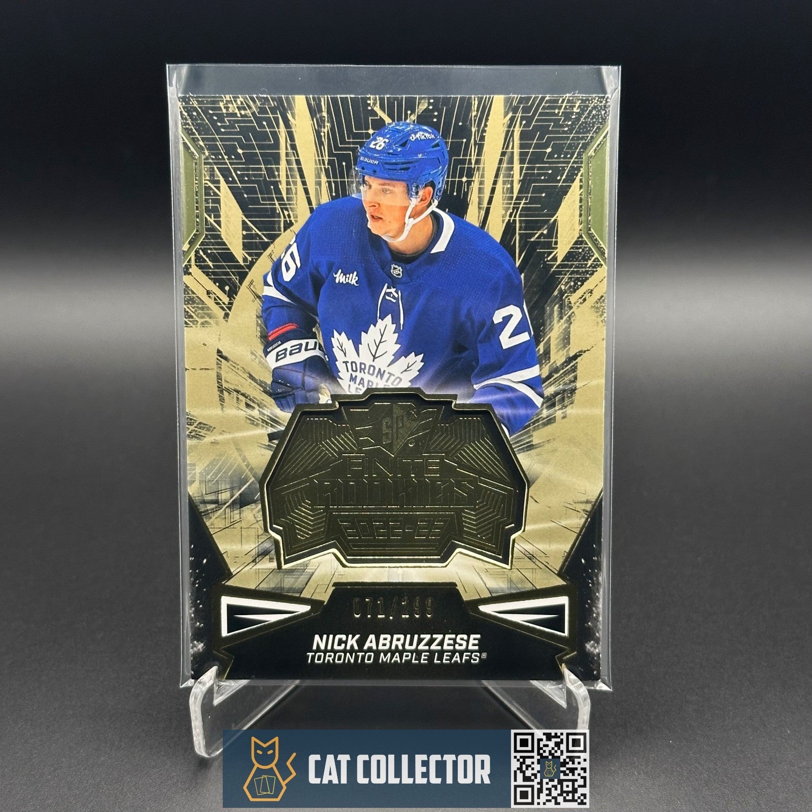 2022-23 UD SPx NICK ABRUZZESE #F-39 SPx Finites Rookies Gold RC /299