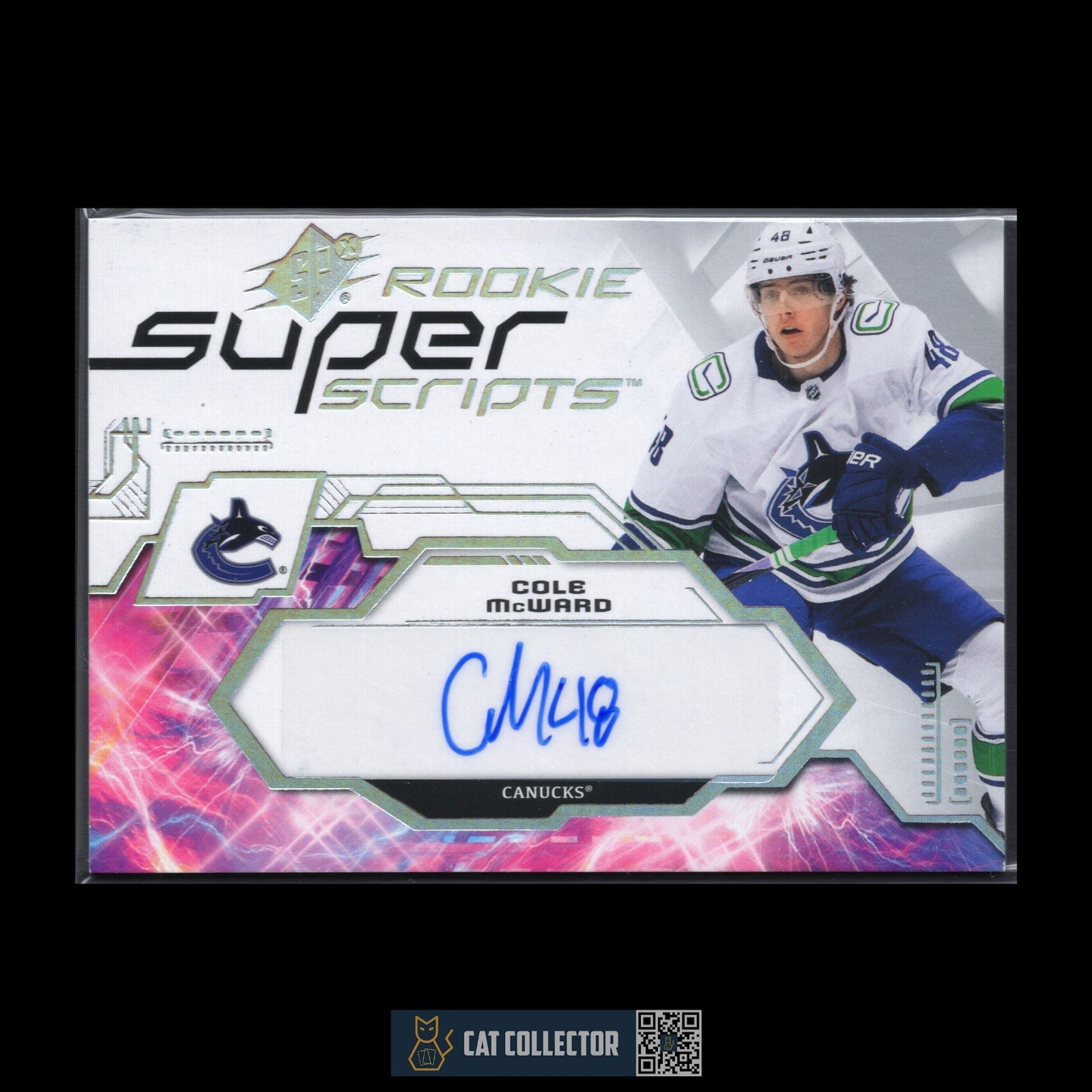 2023-24 UD SPx COLE MCWARD #SSR-CM Super Scripts RC Auto