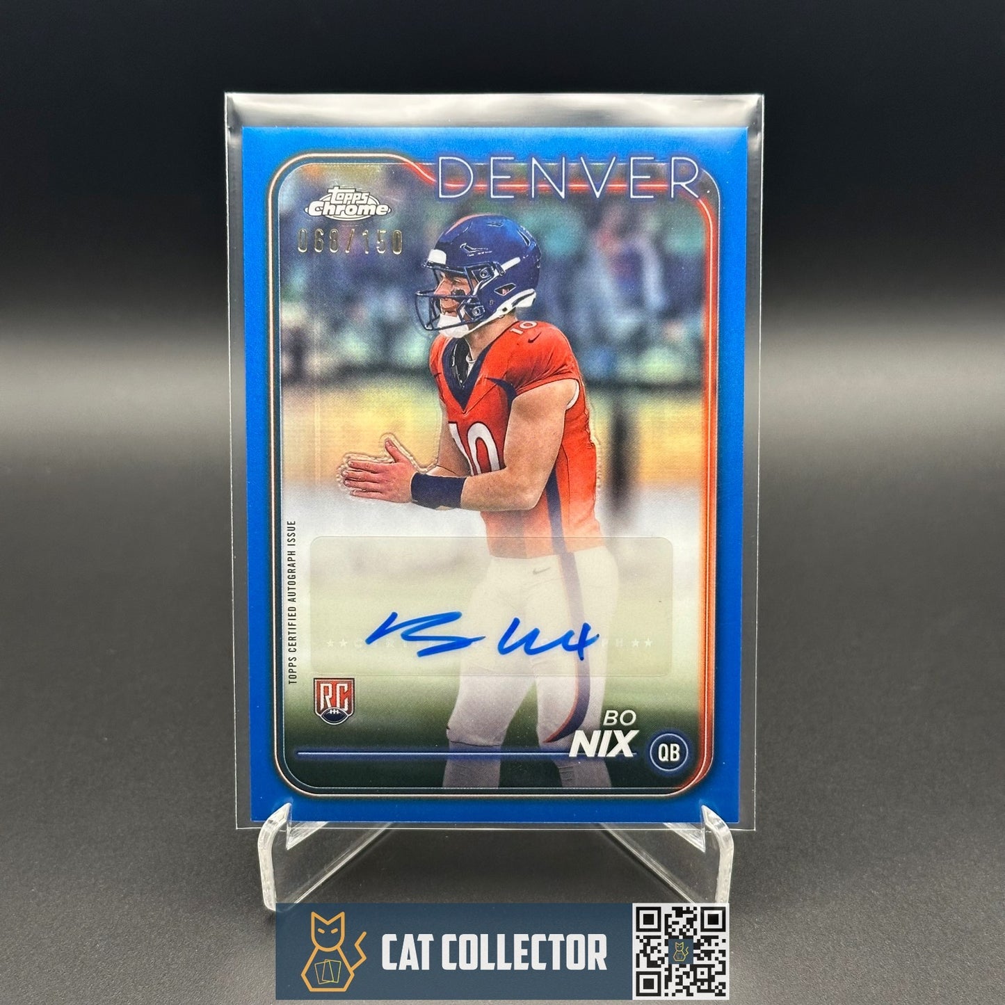 2024 Topps Chrome BO NIX #RA-BNI Rookie RC Blue Refractor AUTO 068/150