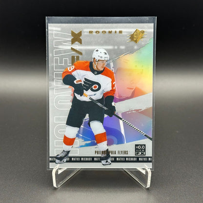 2024-25 UD SPx MATVEI MICHKOV #HV-35 Holoview F/X Rookie RC Philadelphia Flyers