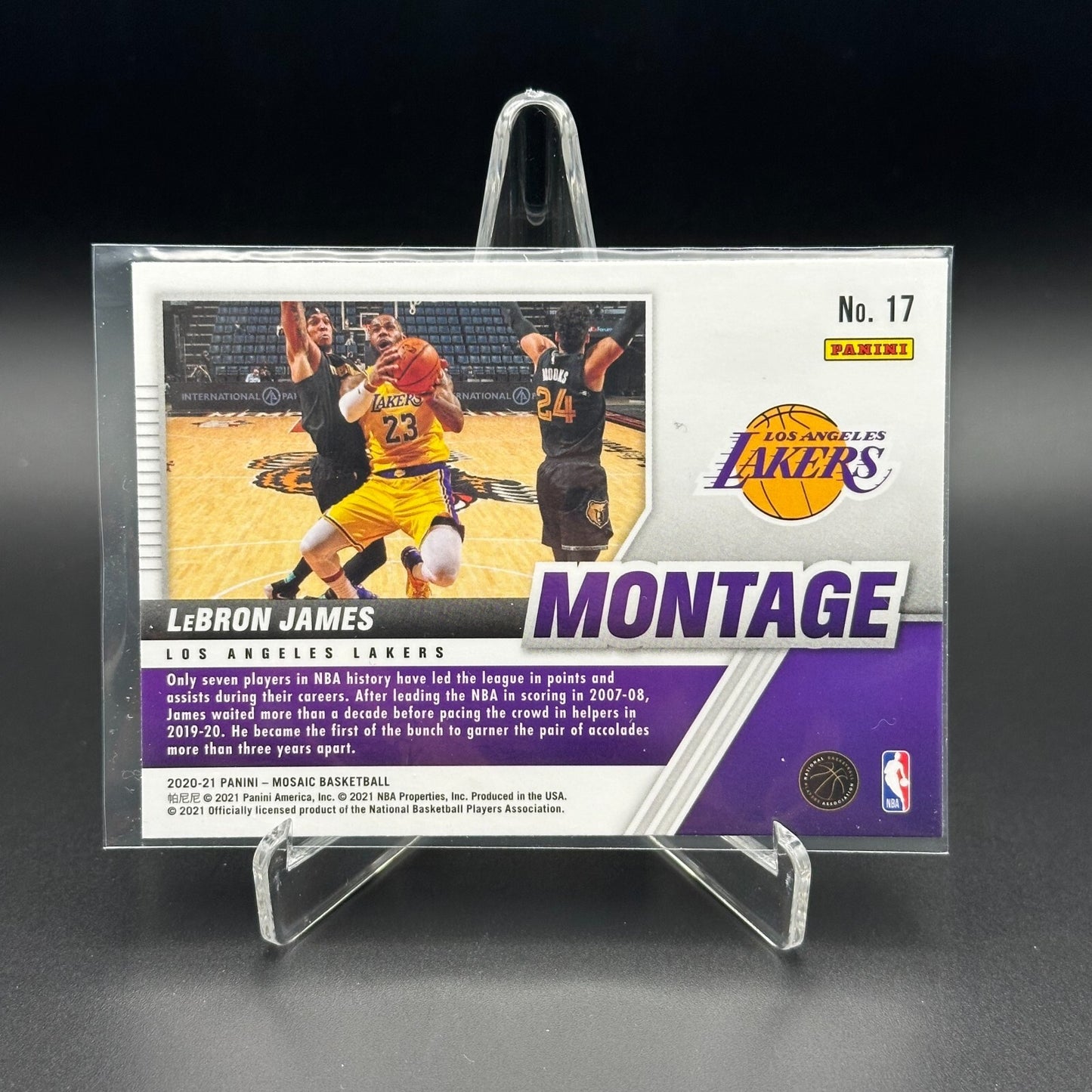 2020-21 Panini Mosaic LEBRON JAMES #17 Montage - Los Angeles Lakers