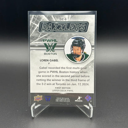 2024-25 UD PWHL LOREN GABEL #DZ-8 Dazzlers Blue - 1st EDITION!
