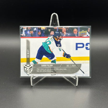 2024-25 UD PWHL Game Dated Moments SARAH FILLIER #4 Rookie RC - ONLINE EXCUSIVE!