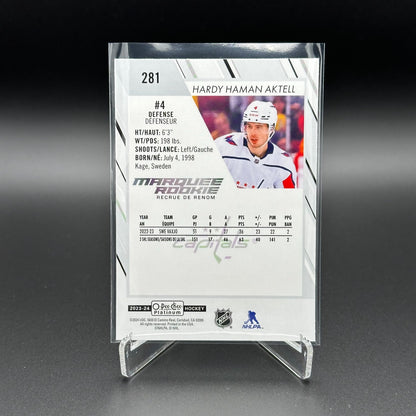 2023-24 OPC Platinum HARDY HAMAN AKTELL #281 Marquee rookie Washington Capitals