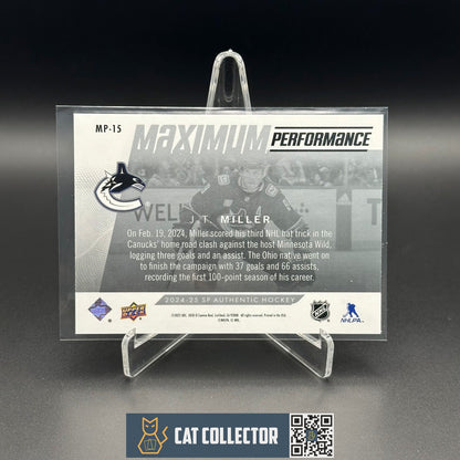 2024-25 UD SP Authentic J.T. MILLER #MP-15 Maximum performance
